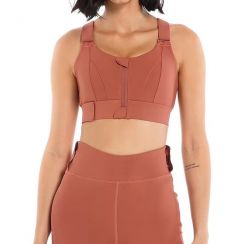 Premium High Impact Front Zipper Sports Bras For Women Fitness