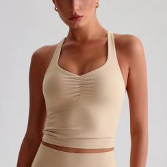 Women Yoga Active Tank Tops With Pads
